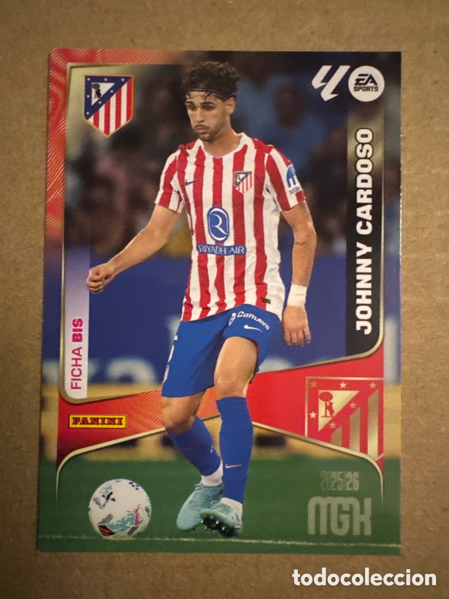 Cromos de f&uacute;tbol: # BIS 64 Johnny Cardoso Atl&eacute;tico de Madrid Segunda 2 edici&oacute;n Megacracks 25 26 2025 2026 2&ordf; MGK