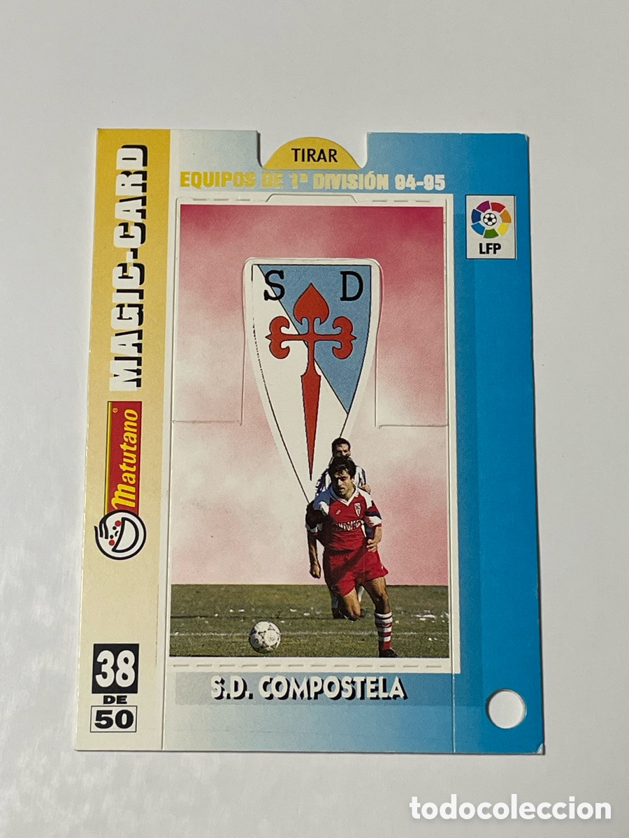 Cromos de f&uacute;tbol: Escudo y plantilla Compostela 94/95 Matutano Magic Card #38