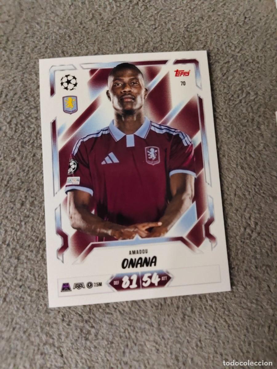 Cromos de f&uacute;tbol: 70 MATCH ATTAX 26/27 AMADOU ONANA ASTON VILLA BASE CARD 2026 2027 TOPPS UCC AAU