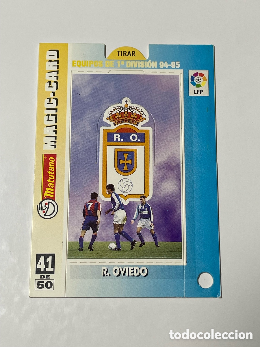 Cromos de f&uacute;tbol: Escudo y plantilla Oviedo 94/95 Matutano Magic Card #41