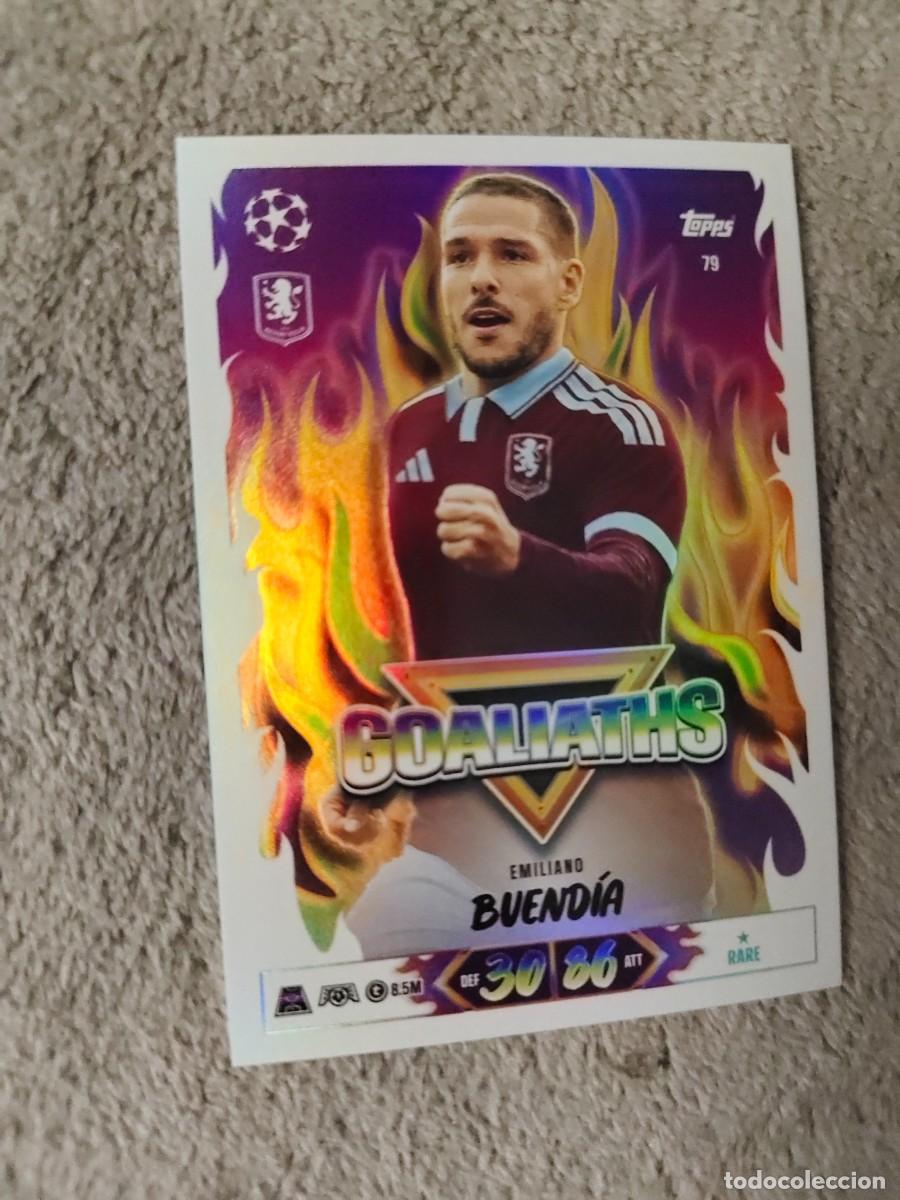 Cromos de f&uacute;tbol: 79 MATCH ATTAX 26/27 EMILIANO BUEND&Iacute;A ASTON VILLA GOALIATHS 2026 2027 TOPPS UCC AAU