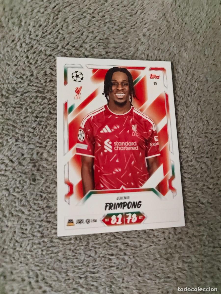 Cromos de f&uacute;tbol: 85 MATCH ATTAX 26/27 JEREMIE FRIMPONG LIVERPOOL BASE CARD 2026 2027 TOPPS UCC AAU