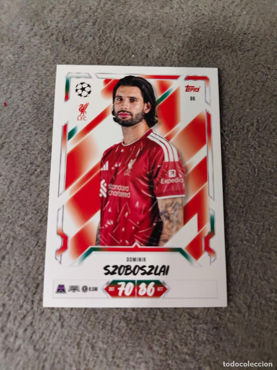Cromos de f&uacute;tbol: 86 MATCH ATTAX 26/27 DOMINIK SZOBOSZLAI LIVERPOOL BASE CARD 2026 2027 TOPPS UCC AAU