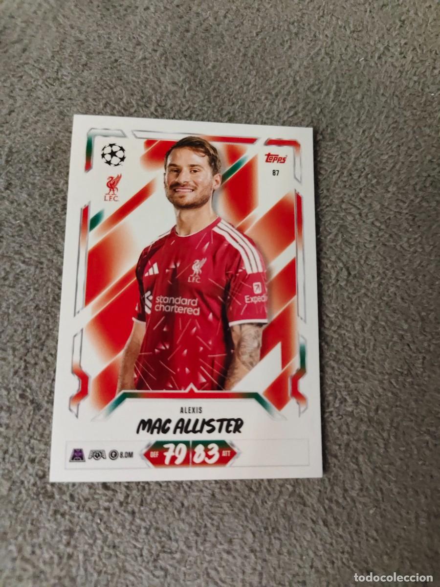 Cromos de f&uacute;tbol: 87 MATCH ATTAX 26/27 ALEXIS MAC ALLISTER LIVERPOOL BASE CARD 2026 2027 TOPPS UCC AAU