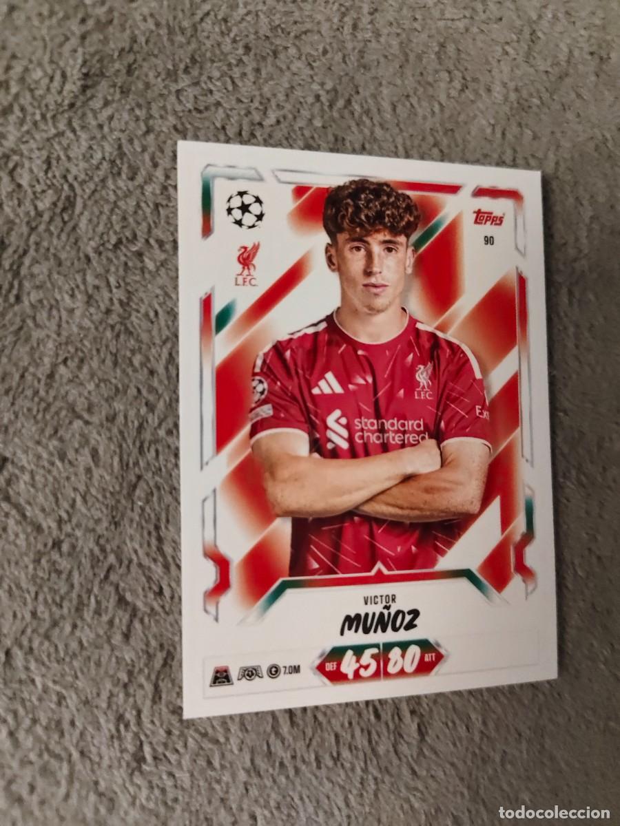 Fu&szlig;ball-Sticker: 90 MATCH ATTAX 26/27 VICTOR MU&Ntilde;OZ LIVERPOOL BASE CARD 2026 2027 TOPPS UCC AAU
