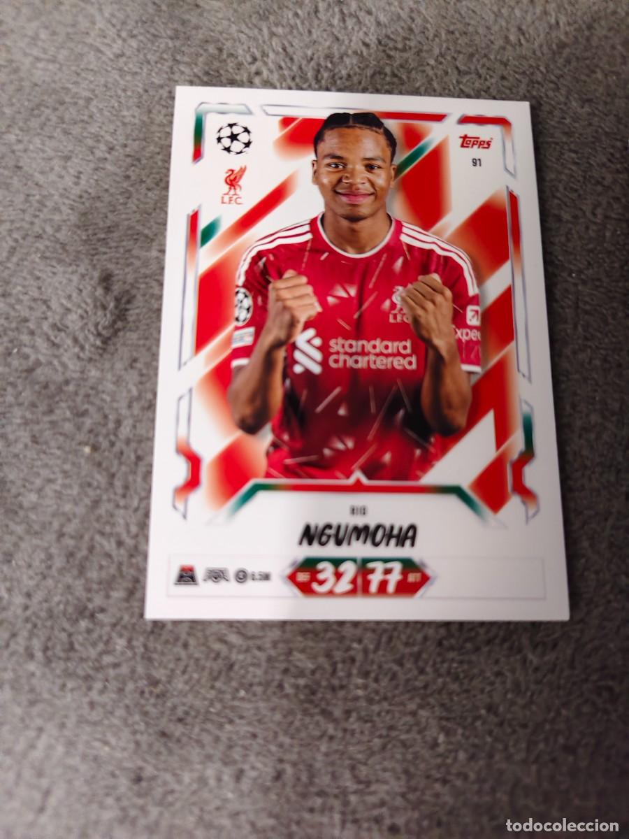 Fu&szlig;ball-Sticker: 91 MATCH ATTAX 26/27 RIO NGUMOHA LIVERPOOL BASE CARD 2026 2027 TOPPS UCC AAU