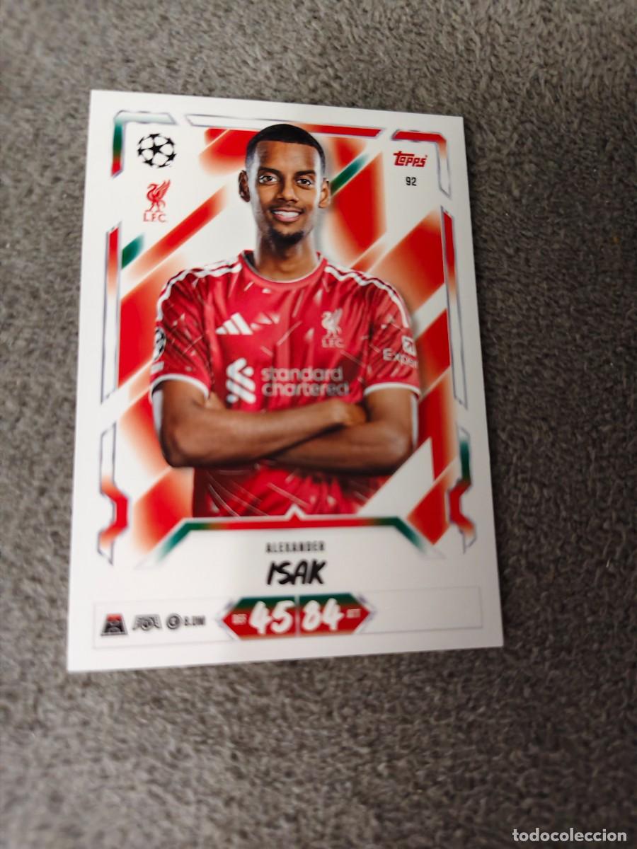Fu&szlig;ball-Sticker: 92 MATCH ATTAX 26/27 ALEXANDER ISAK LIVERPOOL BASE CARD 2026 2027 TOPPS UCC AAU