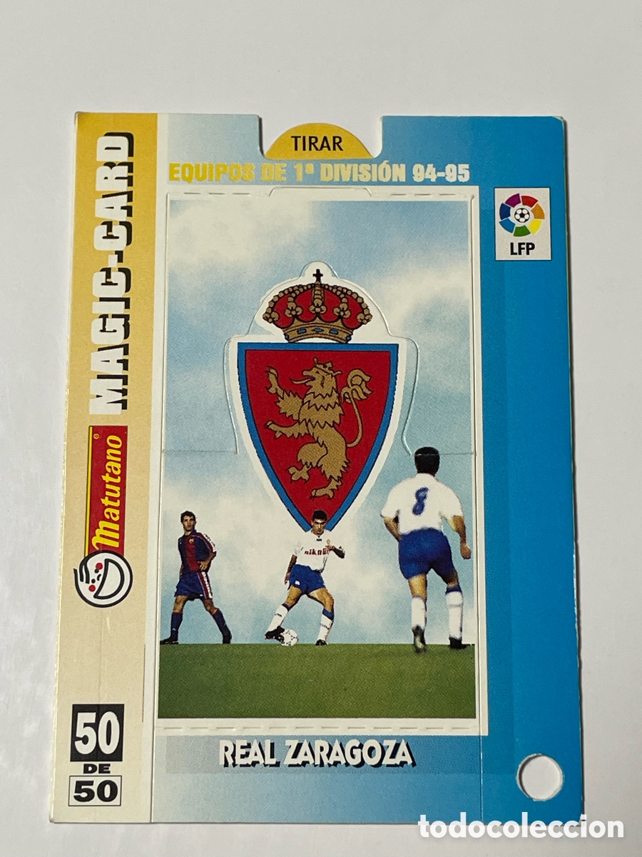 Cromos de f&uacute;tbol: Escudo y plantilla Real Zaragoza 94/95 Matutano Magic Card #50