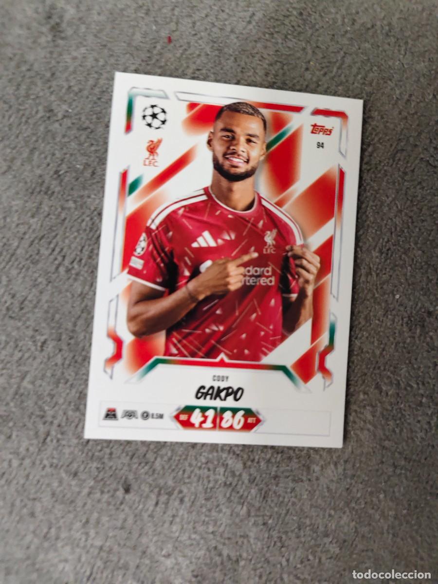 Cromos de f&uacute;tbol: 94 MATCH ATTAX 26/27 CODY GAKPO LIVERPOOL BASE CARD 2026 2027 TOPPS UCC AAU