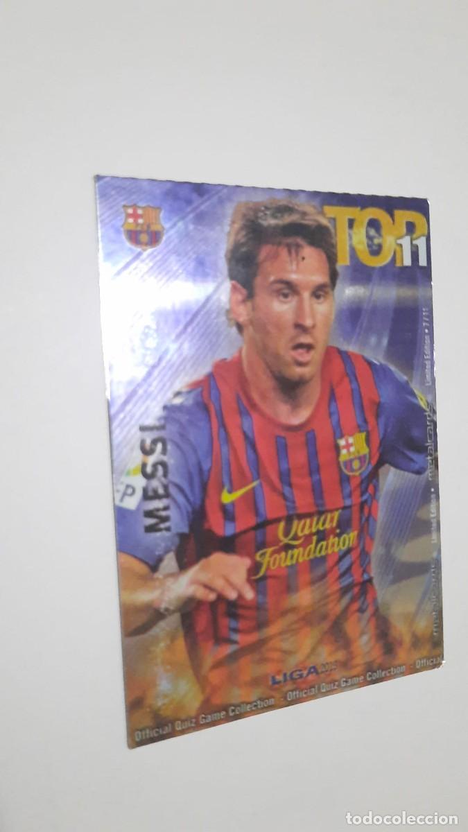 Cromos de f&uacute;tbol: LEO MESSI 2012/13 Mundicromo Quiz Game #7 - TOP 11 Metalcards Limited Edition - Refractor Mint