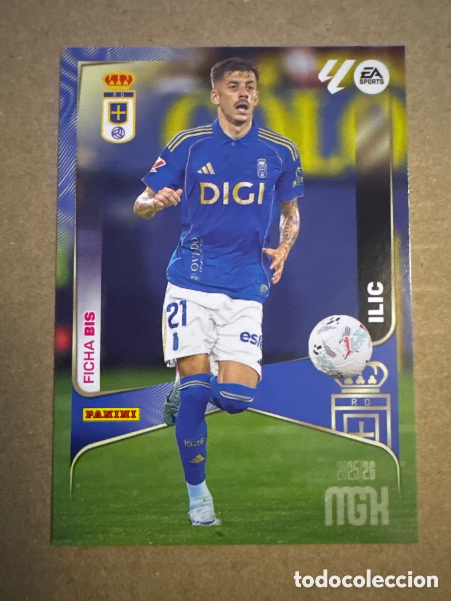 Cromos de f&uacute;tbol: # BIS 283 Ilic Real Oviedo Segunda 2 edici&oacute;n Megacracks 25 26 2025 2026 2&ordf; MGK