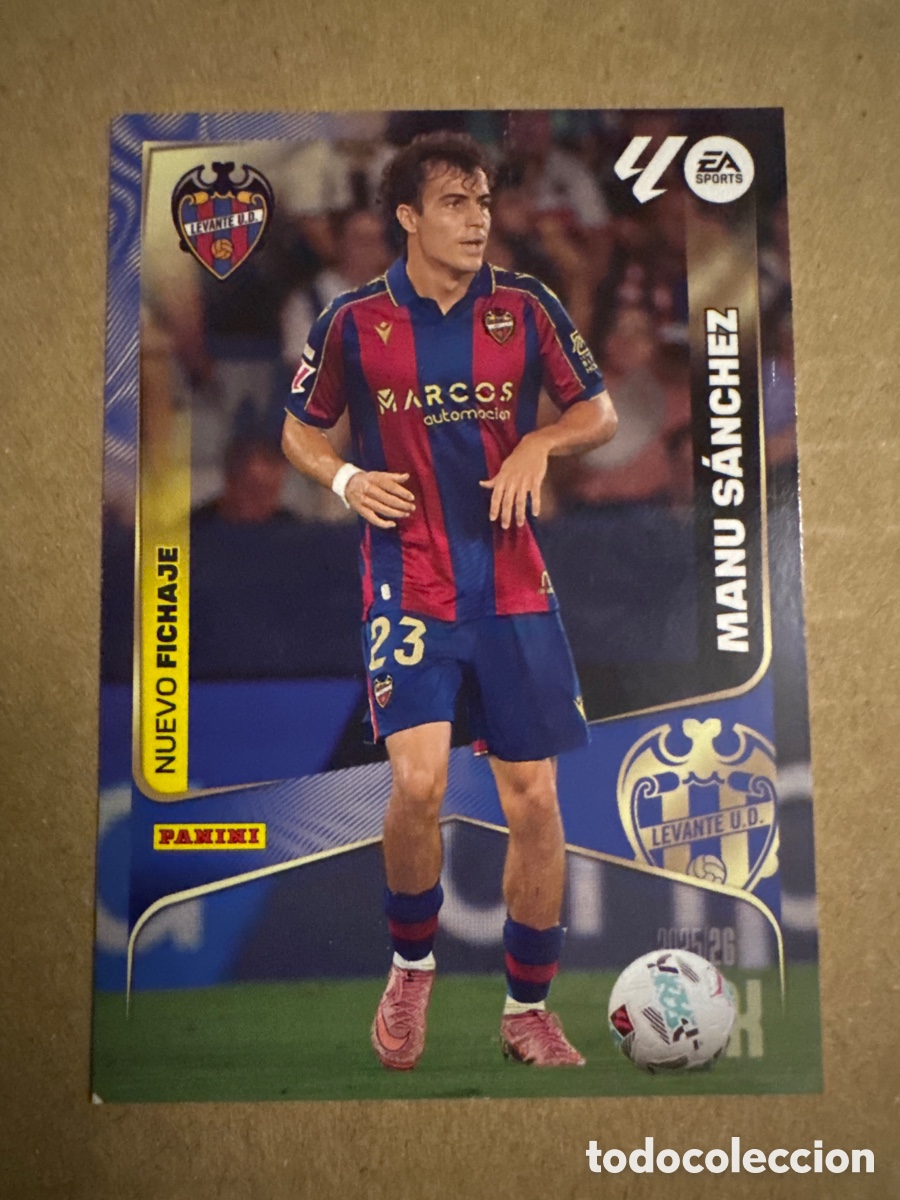 Cromos de f&uacute;tbol: # 477 Manu S&aacute;nchez Levante Nuevo Fichaje Tercera 3 edici&oacute;n Megacracks 25 26 2025 2026 3&ordf; MGK