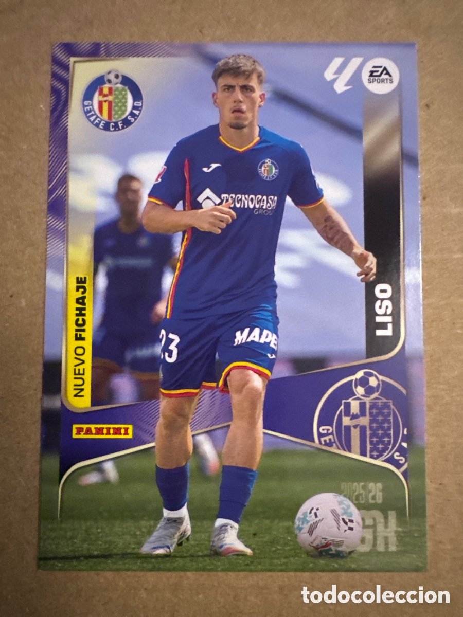 Cromos de f&uacute;tbol: # 479 Liso Getafe Nuevo Fichaje Tercera 3 edici&oacute;n Megacracks 25 26 2025 2026 3&ordf; MGK