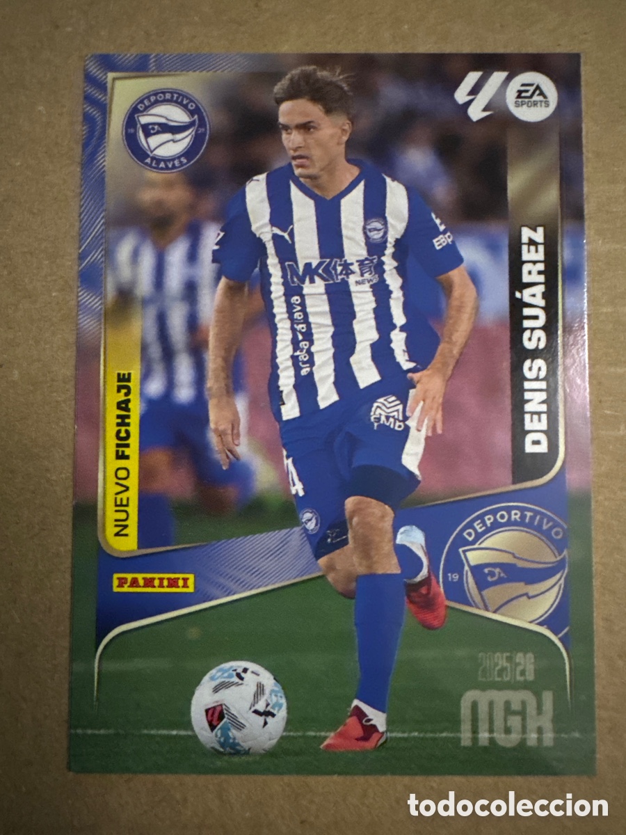 Cromos de f&uacute;tbol: # 483 Denis Su&aacute;rez Alav&eacute;s Nuevo Fichaje Tercera 3 edici&oacute;n Megacracks 25 26 2025 2026 3&ordf; MGK