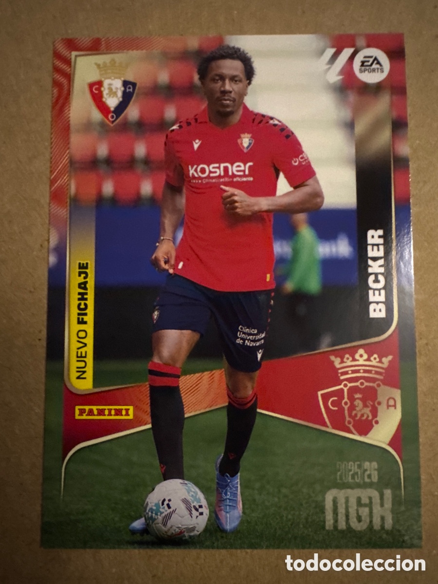Cromos de f&uacute;tbol: # 485 Becker Osasuna Nuevo Fichaje Tercera 3 edici&oacute;n Megacracks 25 26 2025 2026 3&ordf; MGK