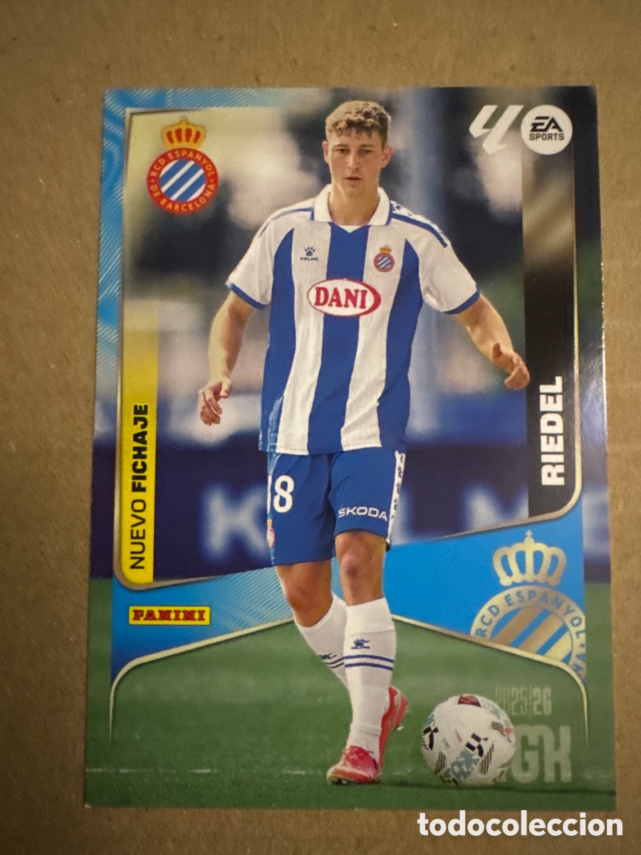 Cromos de f&uacute;tbol: # 488 Riedel Espanyol Nuevo Fichaje Tercera 3 edici&oacute;n Megacracks 25 26 2025 2026 3&ordf; MGK