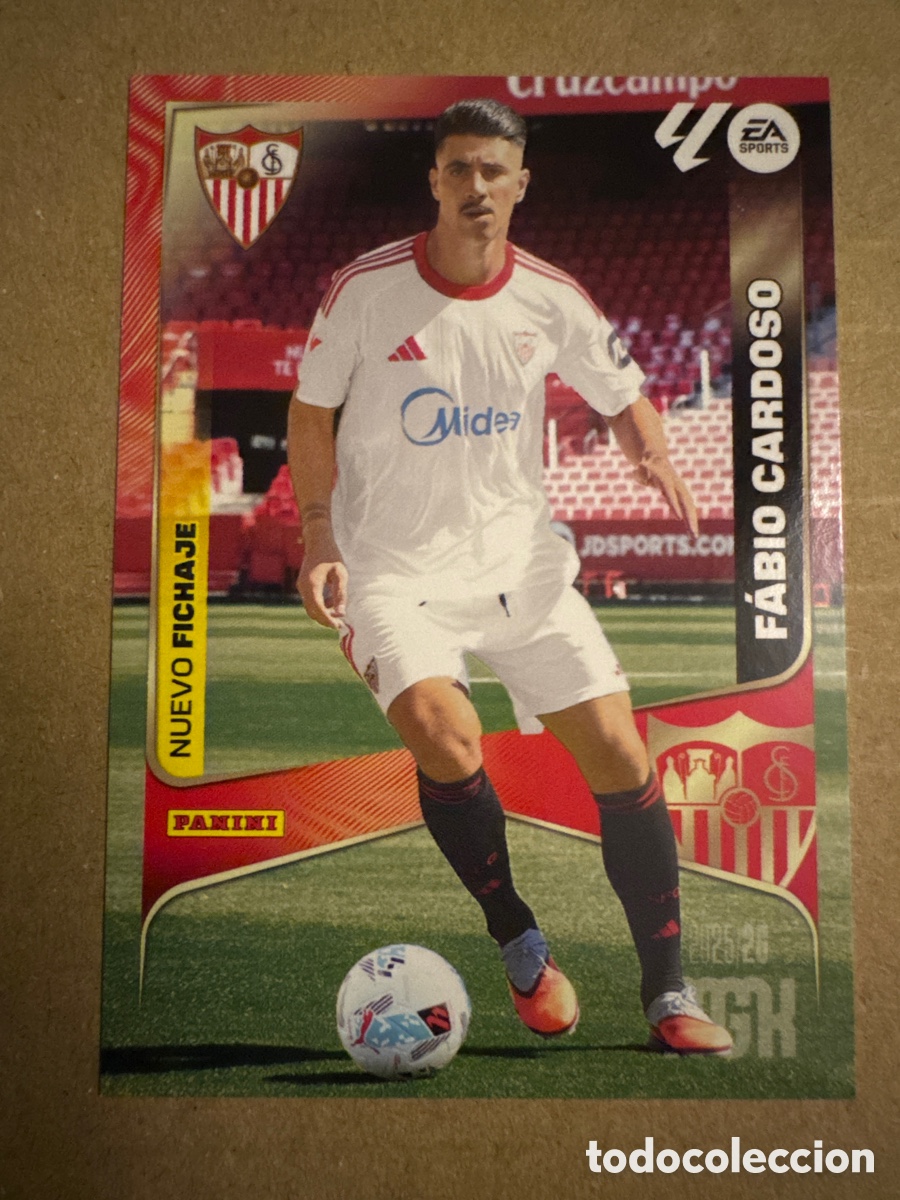 Cromos de f&uacute;tbol: # 489 Fabio Cardoso Sevilla Nuevo Fichaje Tercera 3 edici&oacute;n Megacracks 25 26 2025 2026 3&ordf; MGK