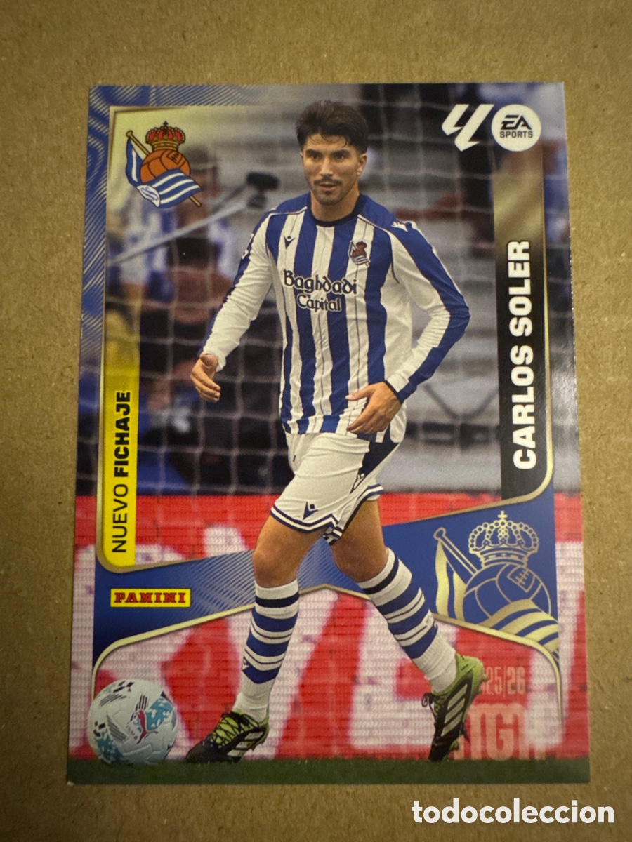 Cromos de f&uacute;tbol: # 491 Carlos Soler Real Sociedad Nuevo Fichaje Tercera 3 edici&oacute;n Megacracks 25 26 2025 2026 3&ordf; MGK