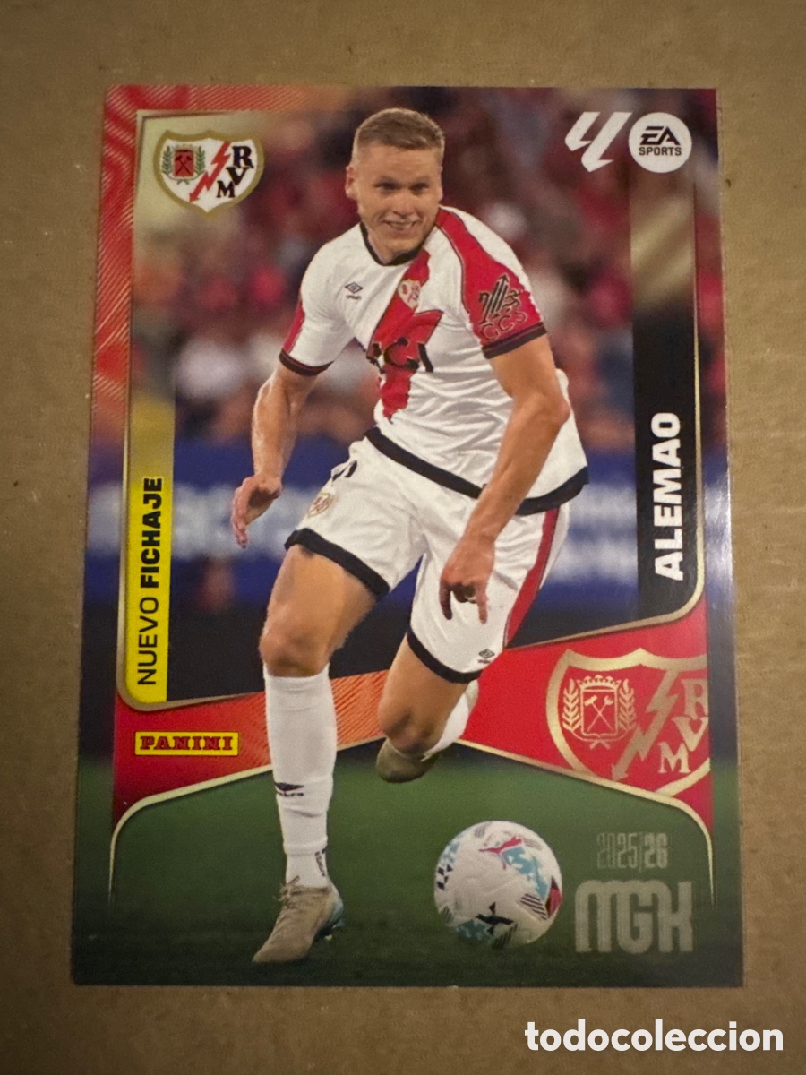 Cromos de f&uacute;tbol: # 494 Alemao Rayo Vallecano Nuevo Fichaje Tercera 3 edici&oacute;n Megacracks 25 26 2025 2026 3&ordf; MGK