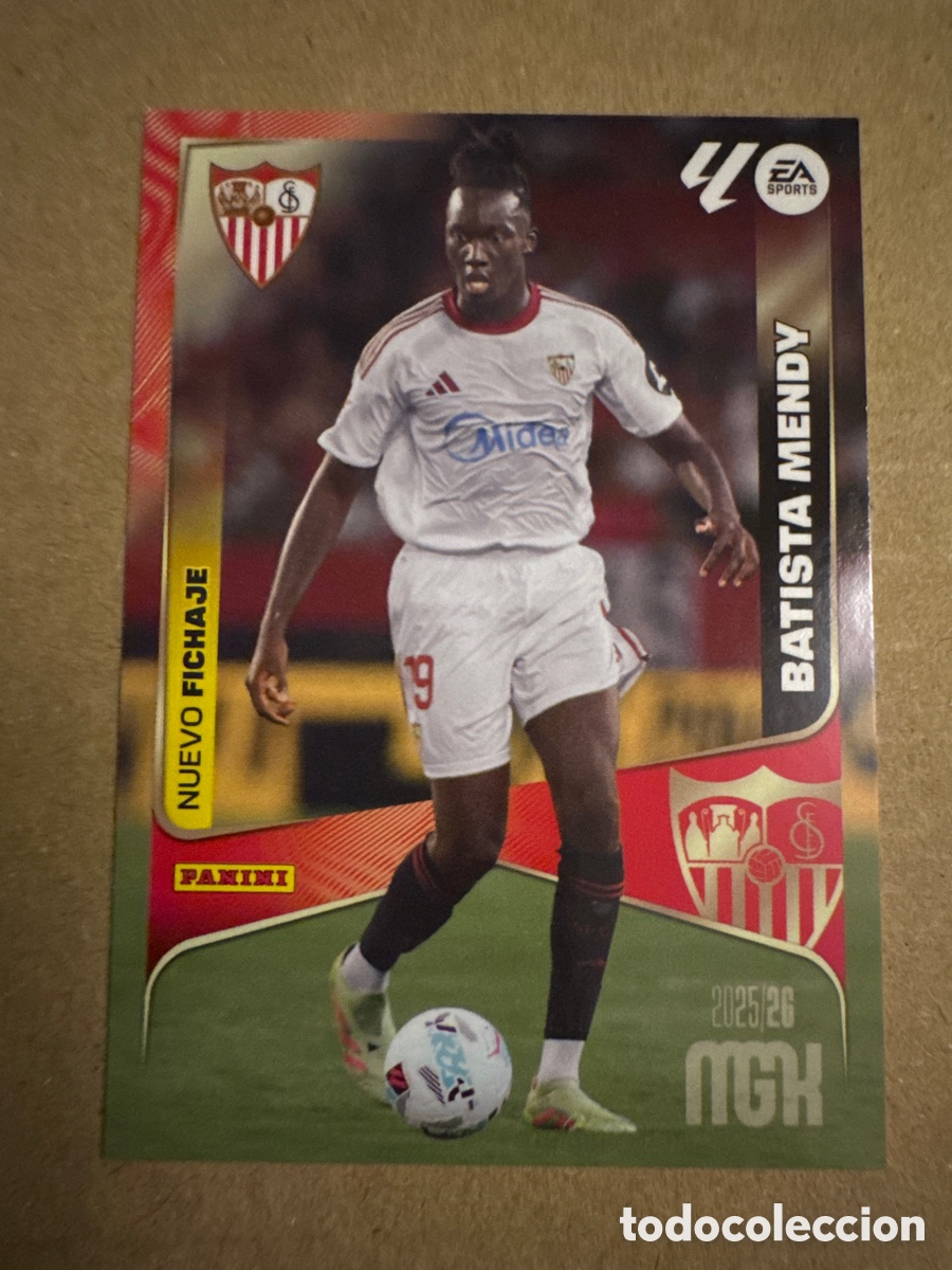 Cromos de f&uacute;tbol: # 498 Batista Mendy Sevilla Nuevo Fichaje Tercera 3 edici&oacute;n Megacracks 25 26 2025 2026 3&ordf; MGK