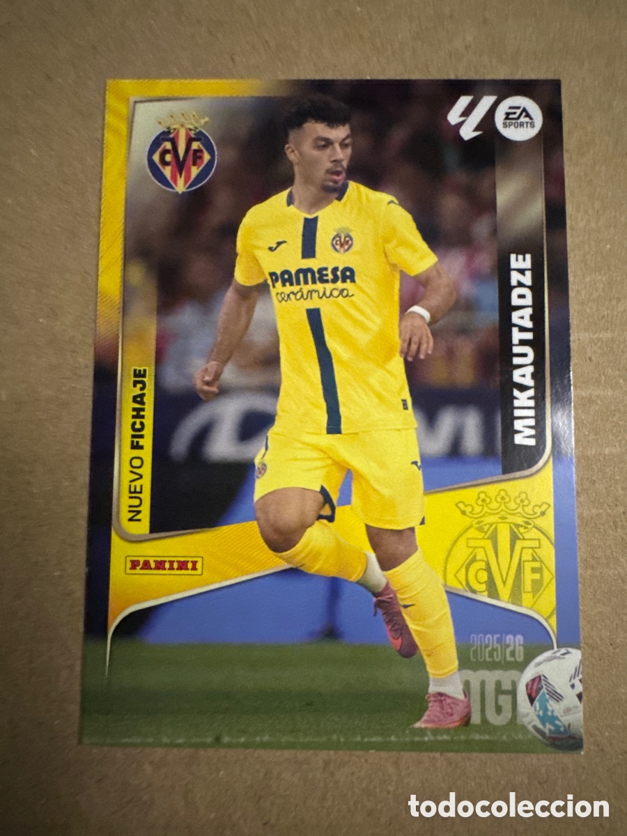 Cromos de f&uacute;tbol: # 499 Mikautadze Villarreal Nuevo Fichaje Tercera 3 edici&oacute;n Megacracks 25 26 2025 2026 3&ordf; MGK