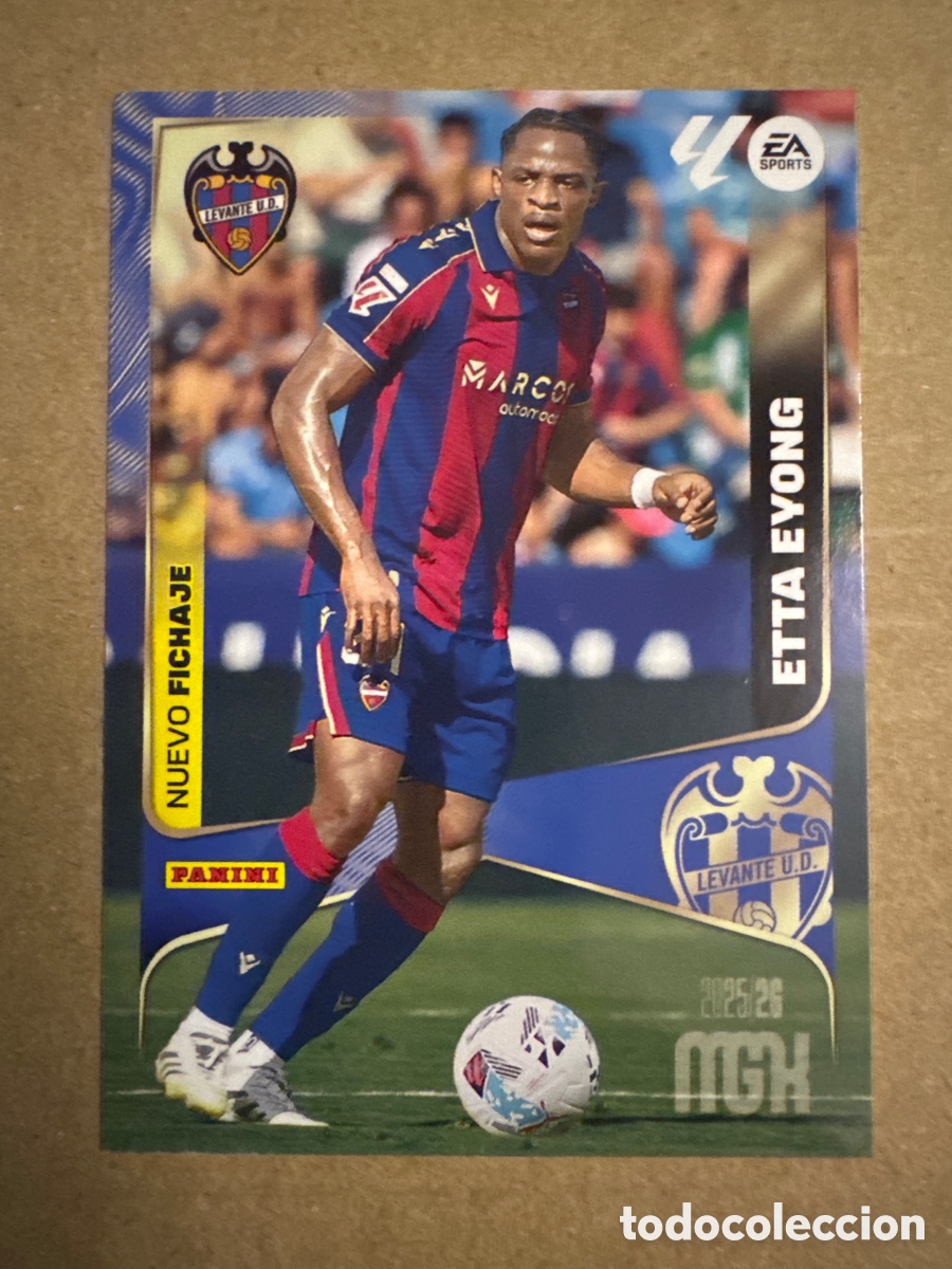 Cromos de f&uacute;tbol: # 501 Etta Eyong Levante Nuevo Fichaje Tercera 3 edici&oacute;n Megacracks 25 26 2025 2026 3&ordf; MGK