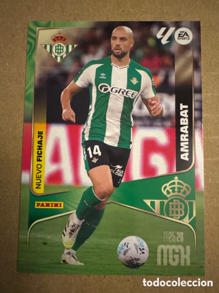 Cromos de f&uacute;tbol: # 503 Amrabat Real Betis Nuevo Fichaje Tercera 3 edici&oacute;n Megacracks 25 26 2025 2026 3&ordf; MGK