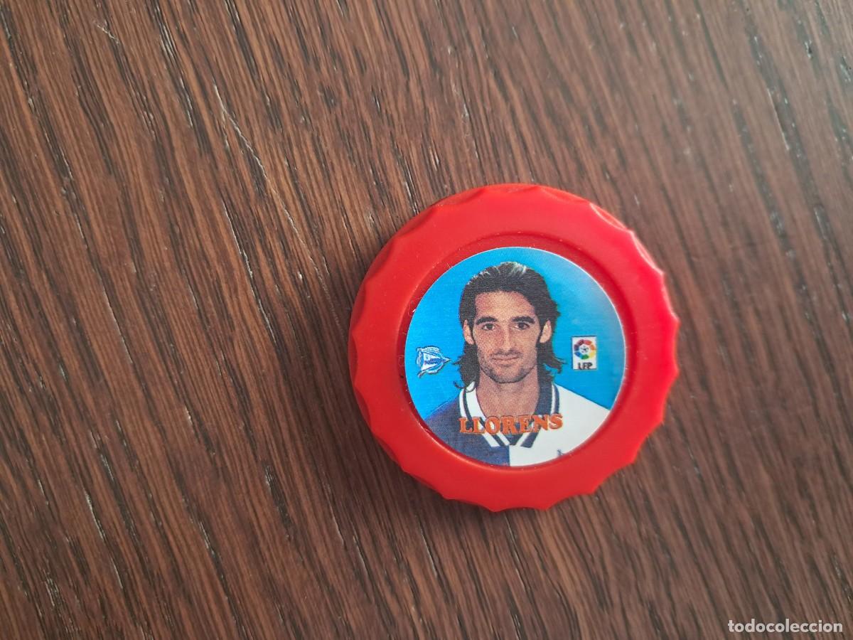 Cromos de f&uacute;tbol: TAZO CHAPA DE FUTBOL - LLORENS - ALAVES. PROMOCIONAL DE TOSFRIT LIGA 2002 - 2003