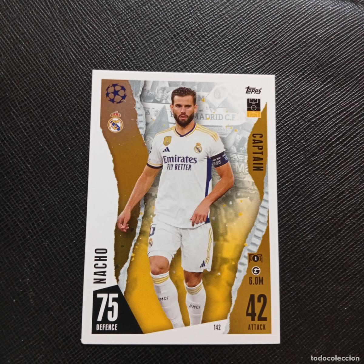 Cromos de f&uacute;tbol: 142 NACHO REAL MADRID TOPPS MATCH ATTAX 2023 2024 FUTBOL CROMO 23 24 - A217 PG16