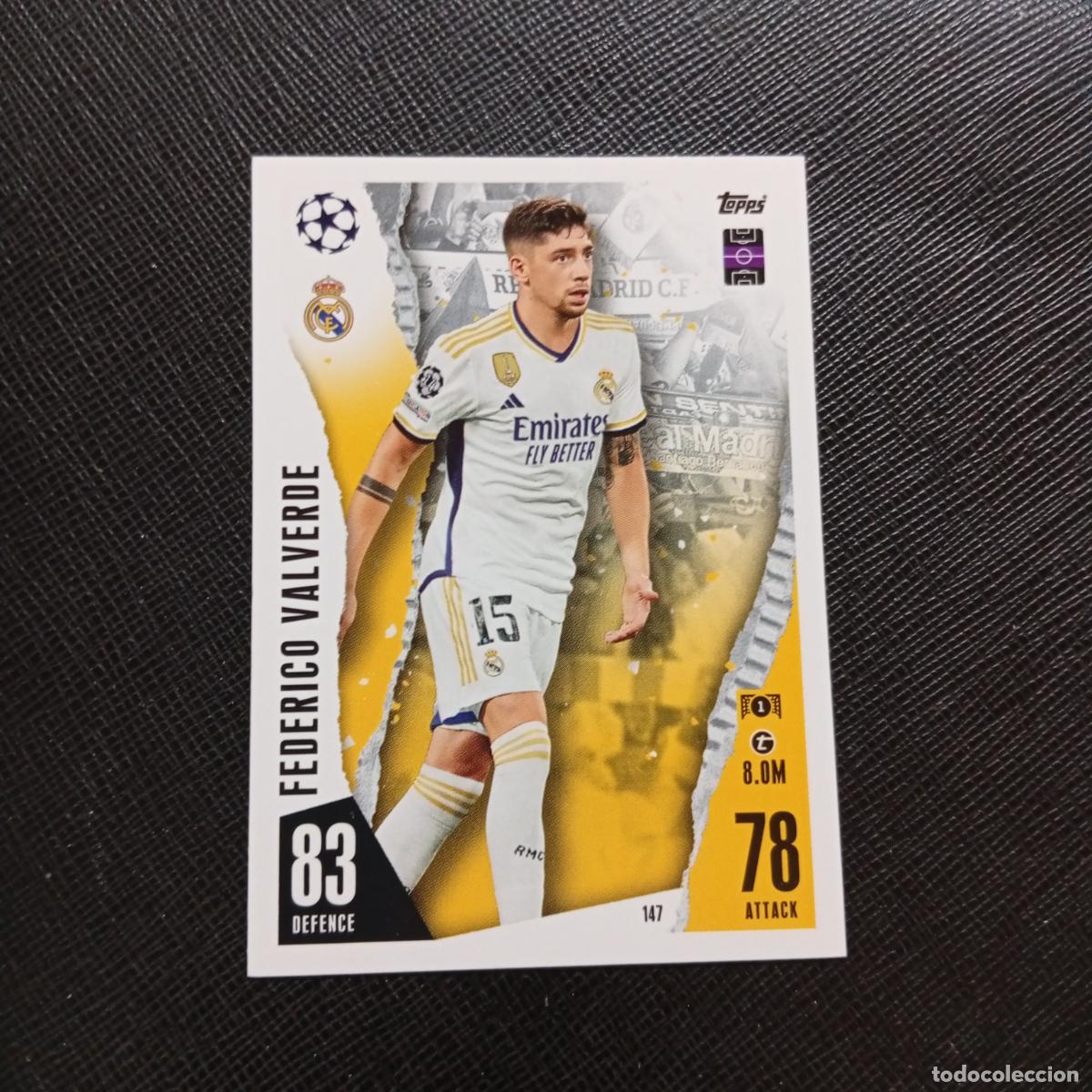 Cromos de f&uacute;tbol: 147 FEDERICO VALVERDE REAL MADRID TOPPS MATCH ATTAX 2023 2024 FUTBOL CROMO 23 24 - A217 PG17