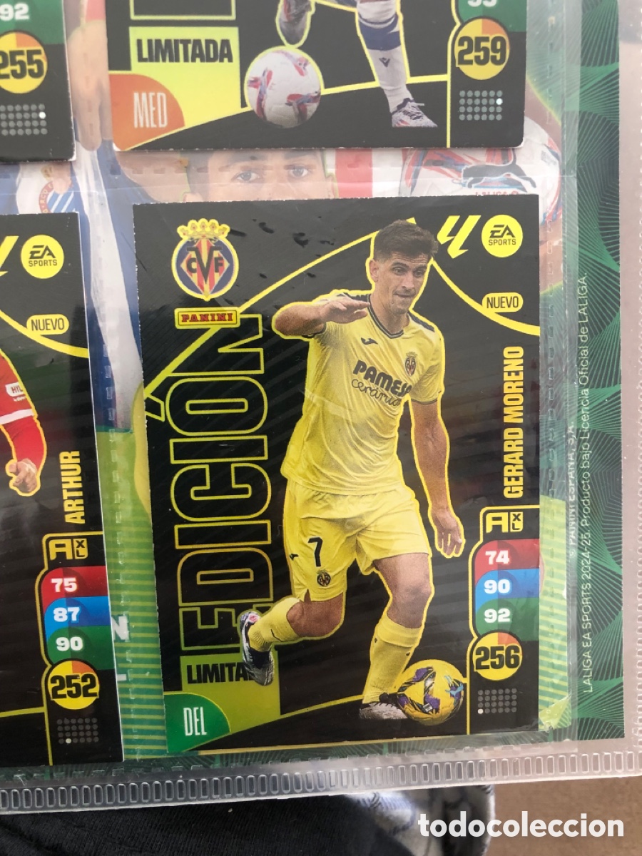 Cromos de f&uacute;tbol: Gerard Moreno nueva edici&oacute;n limitada del Villarreal cromo adrenalyn XL 24-25 2024-2025