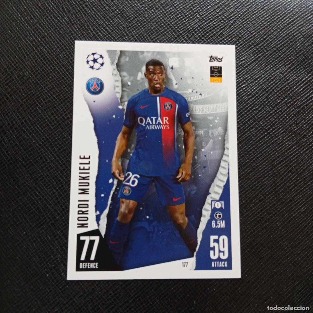 Cromos de f&uacute;tbol: 177 MUKIELE PSG TOPPS MATCH ATTAX 2023 2024 FUTBOL CROMO 23 24 - A217 PG20