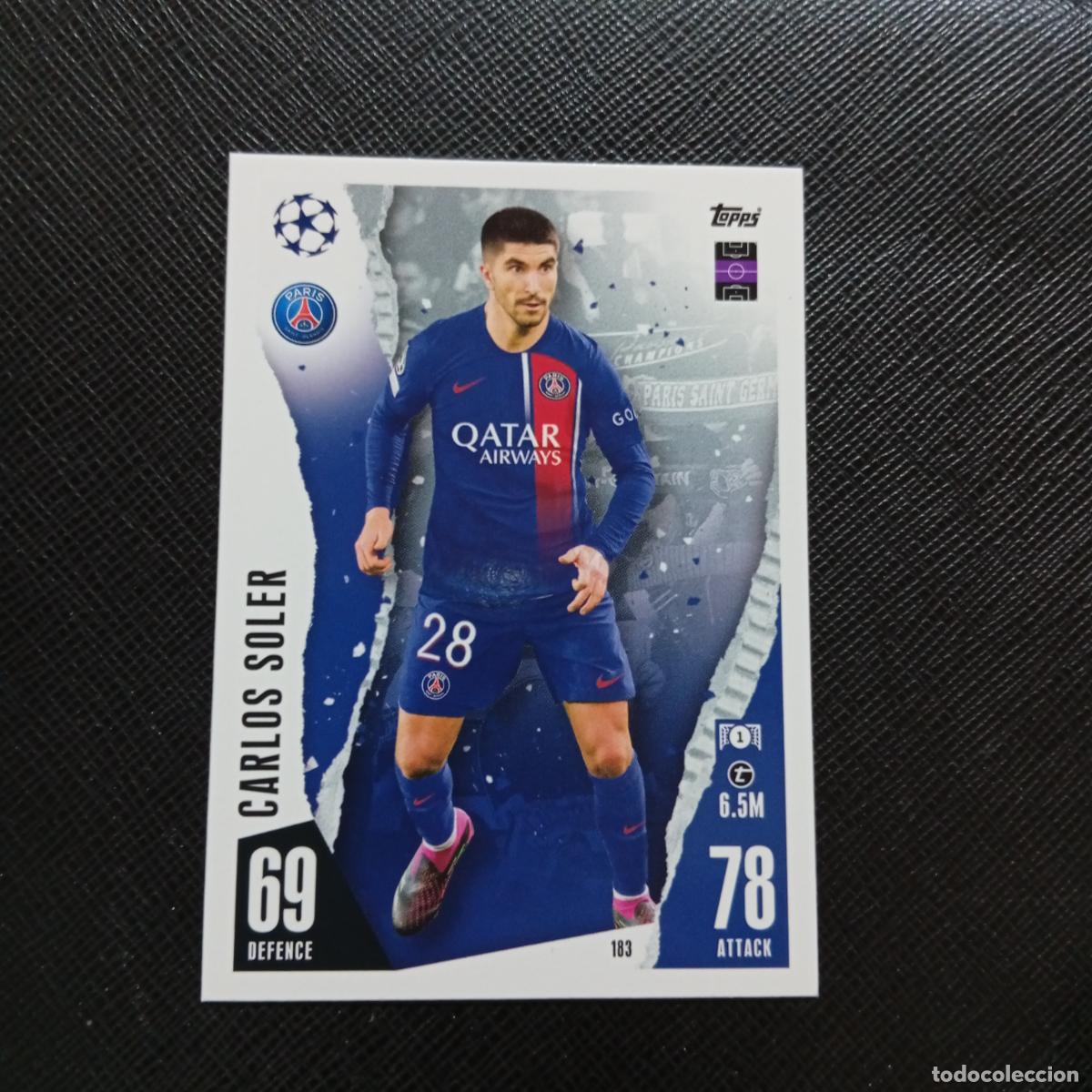 Cromos de f&uacute;tbol: 183 CARLO SOLER PSG TOPPS MATCH ATTAX 2023 2024 FUTBOL CROMO 23 24 - A217 PG21