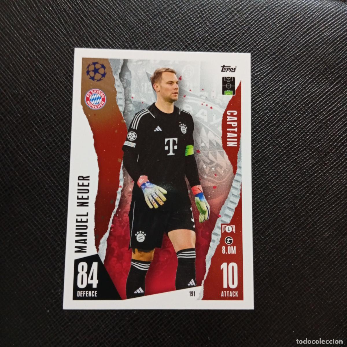 Cromos de f&uacute;tbol: 191 MANUEL NEUER BAYERN MUNICH TOPPS MATCH ATTAX 2023 2024 FUTBOL CROMO 23 24 - A217 PG21