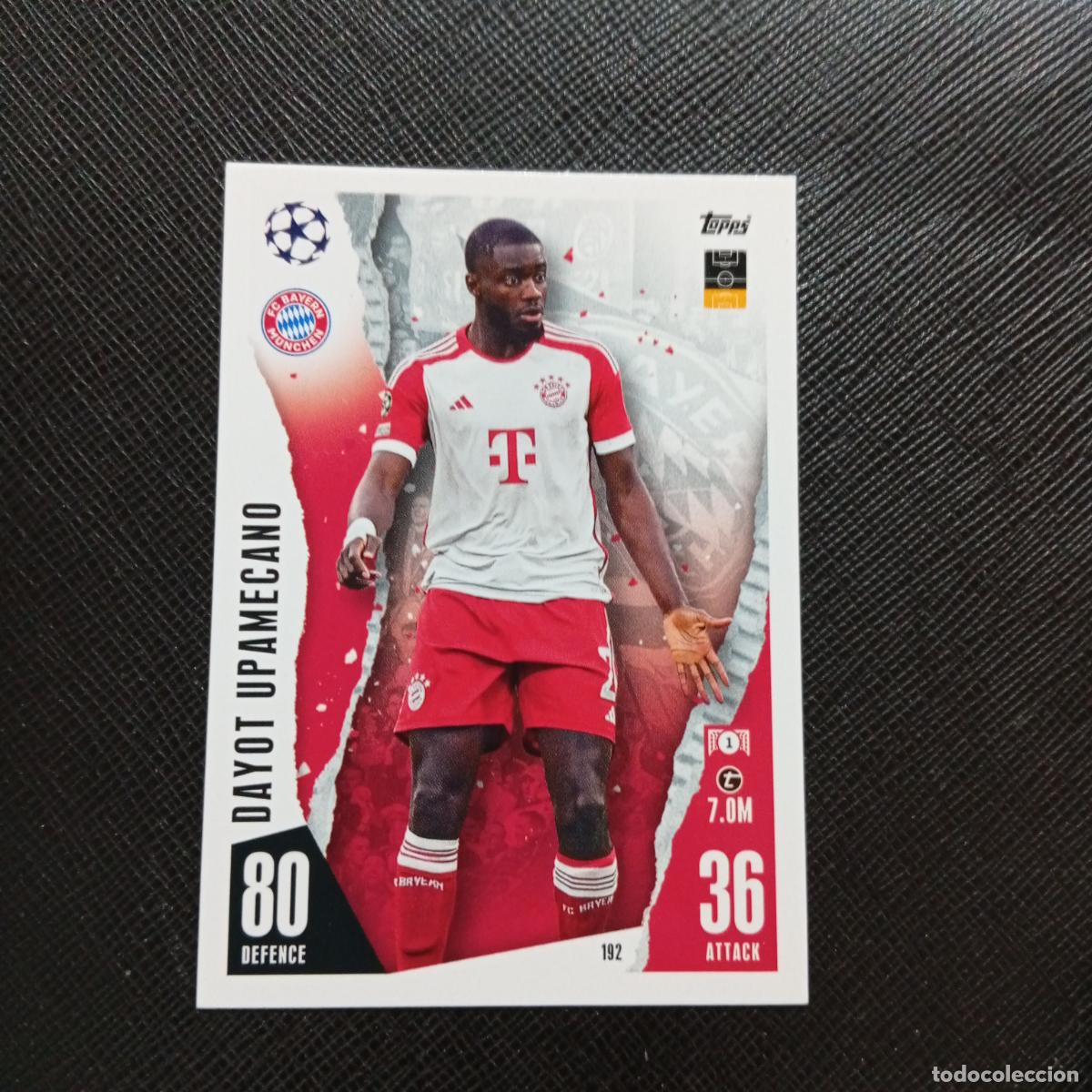 Cromos de f&uacute;tbol: 192 UPAMECANO BAYERN MUNICH TOPPS MATCH ATTAX 2023 2024 FUTBOL CROMO 23 24 - A217 PG22