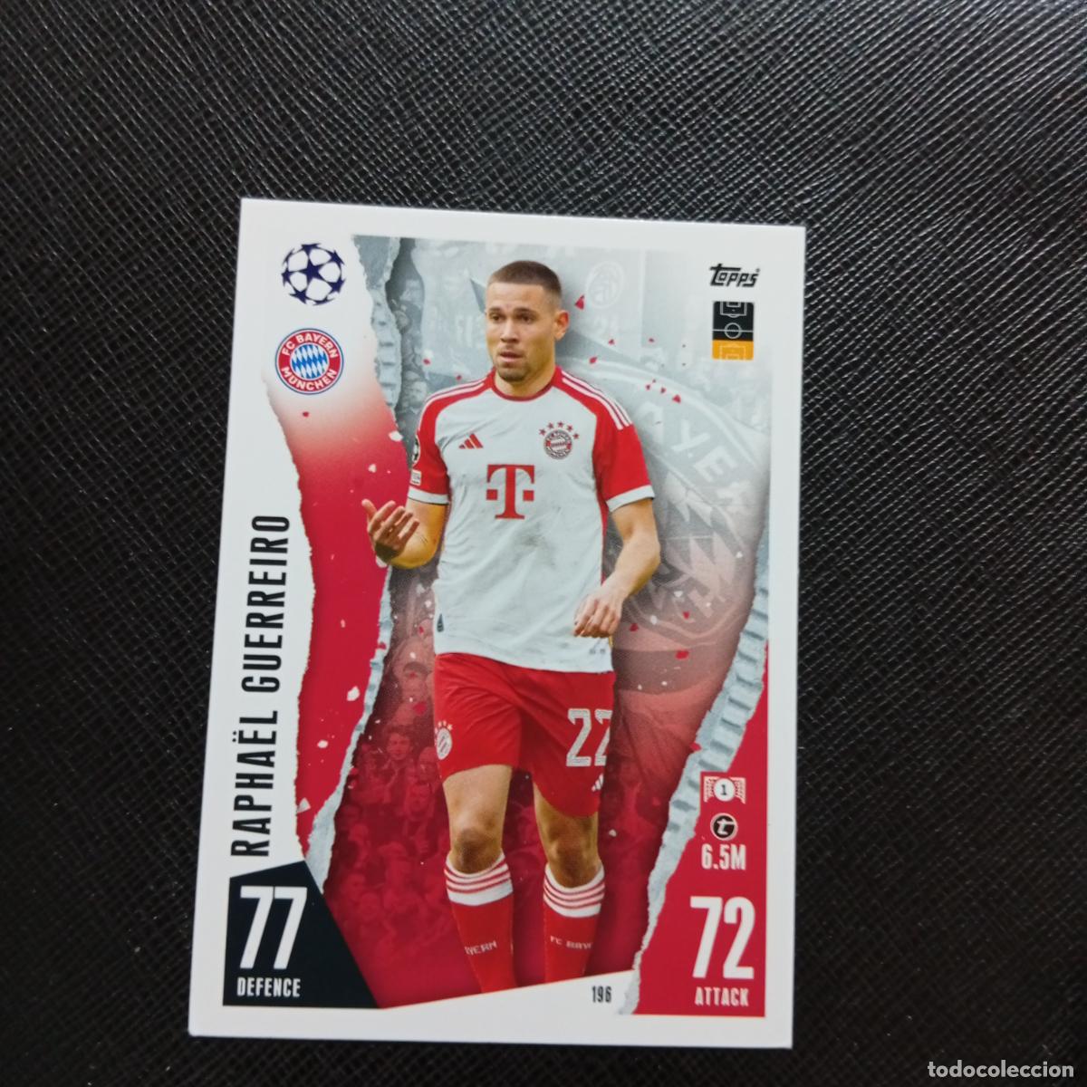 Cromos de f&uacute;tbol: 196 GUERREIRO BAYERN MUNICH TOPPS MATCH ATTAX 2023 2024 FUTBOL CROMO 23 24 - A217 PG22