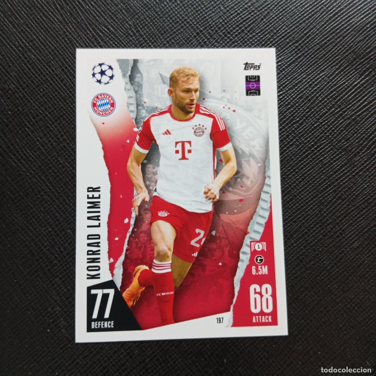 Cromos de f&uacute;tbol: 197 KONRAD LAIMER BAYERN MUNICH TOPPS MATCH ATTAX 2023 2024 FUTBOL CROMO 23 24 - A217 PG22