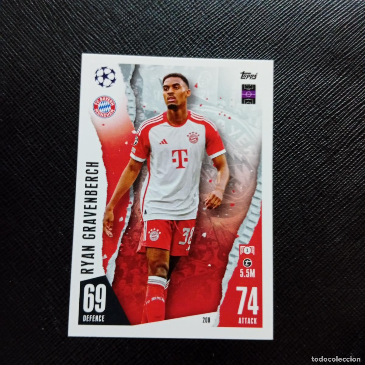 Cromos de f&uacute;tbol: 200 RYAN GRAVENBERCH BAYERN MUNICH TOPPS MATCH ATTAX 2023 2024 FUTBOL CROMO 23 24 - A217 PG22