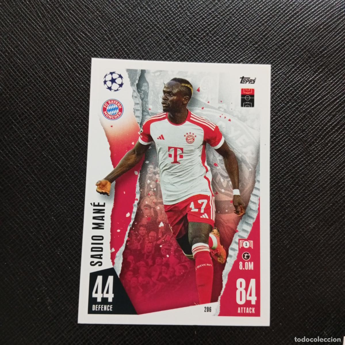 Cromos de f&uacute;tbol: 206 SADIO MANE BAYERN MUNICH TOPPS MATCH ATTAX 2023 2024 FUTBOL CROMO 23 24 - A217 PG23