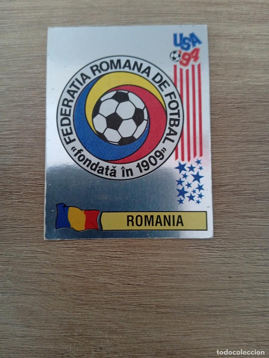 Fu&szlig;ball-Sticker: ESCUDO RUMANIA 77 MUNDIAL USA 94 1994 SIN PEGAR NUNCA PEGADO