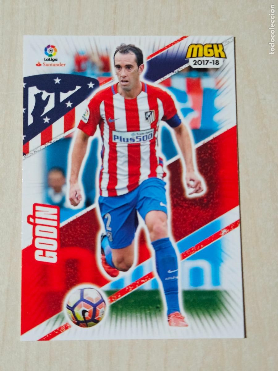 Cromos de f&uacute;tbol: CROMO N&ordm; 61 GODIN - MEGACRACKS 2017 18 - ATLETICO DE MADRID