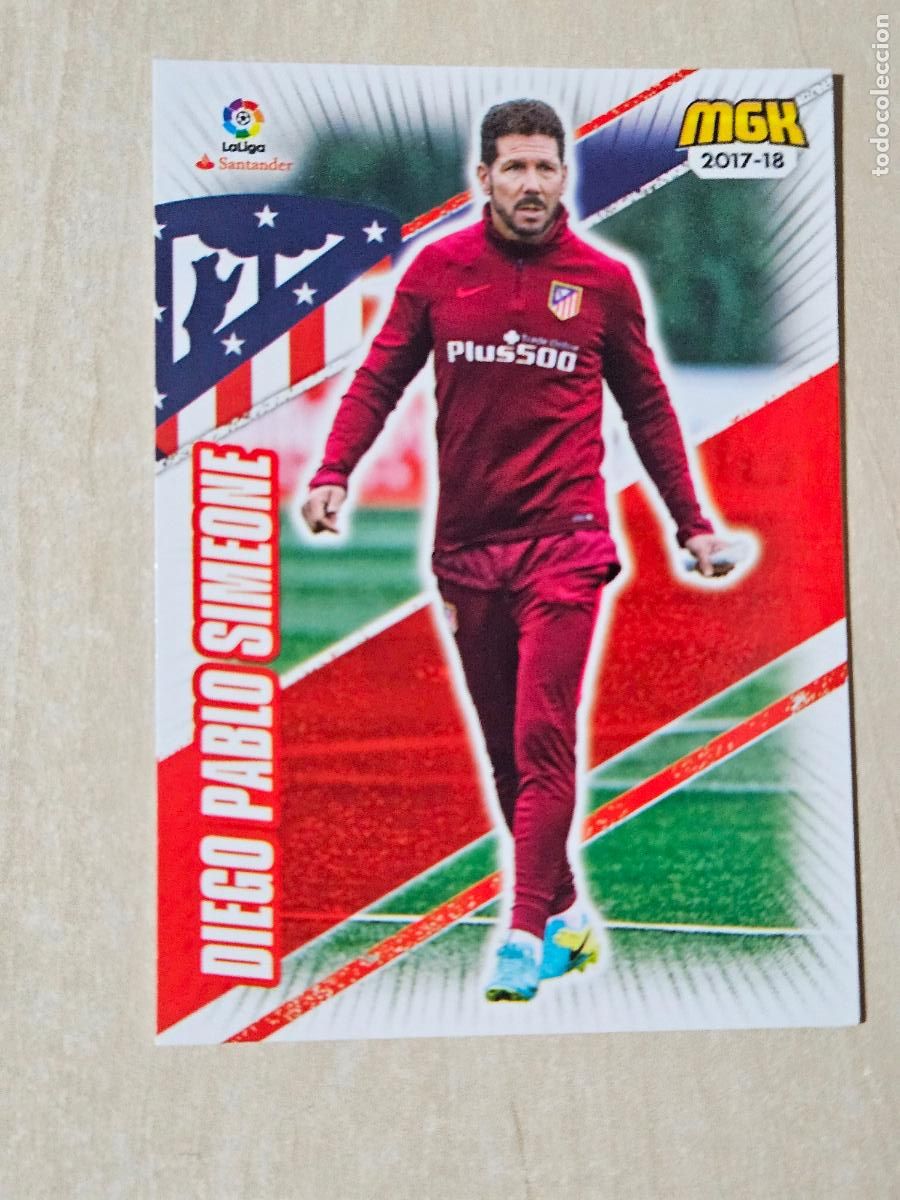 Cromos de f&uacute;tbol: CROMO N&ordm; 77 SIMEONE - MEGACRACKS 2017 18 - ATLETICO DE MADRID