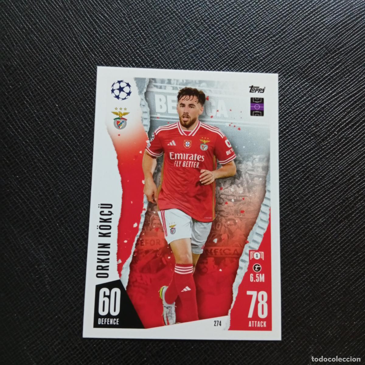 Cromos de f&uacute;tbol: 274 ORKUN KOKCU BENFICA TOPPS MATCH ATTAX 2023 2024 FUTBOL CROMO 23 24 - A217 PG31