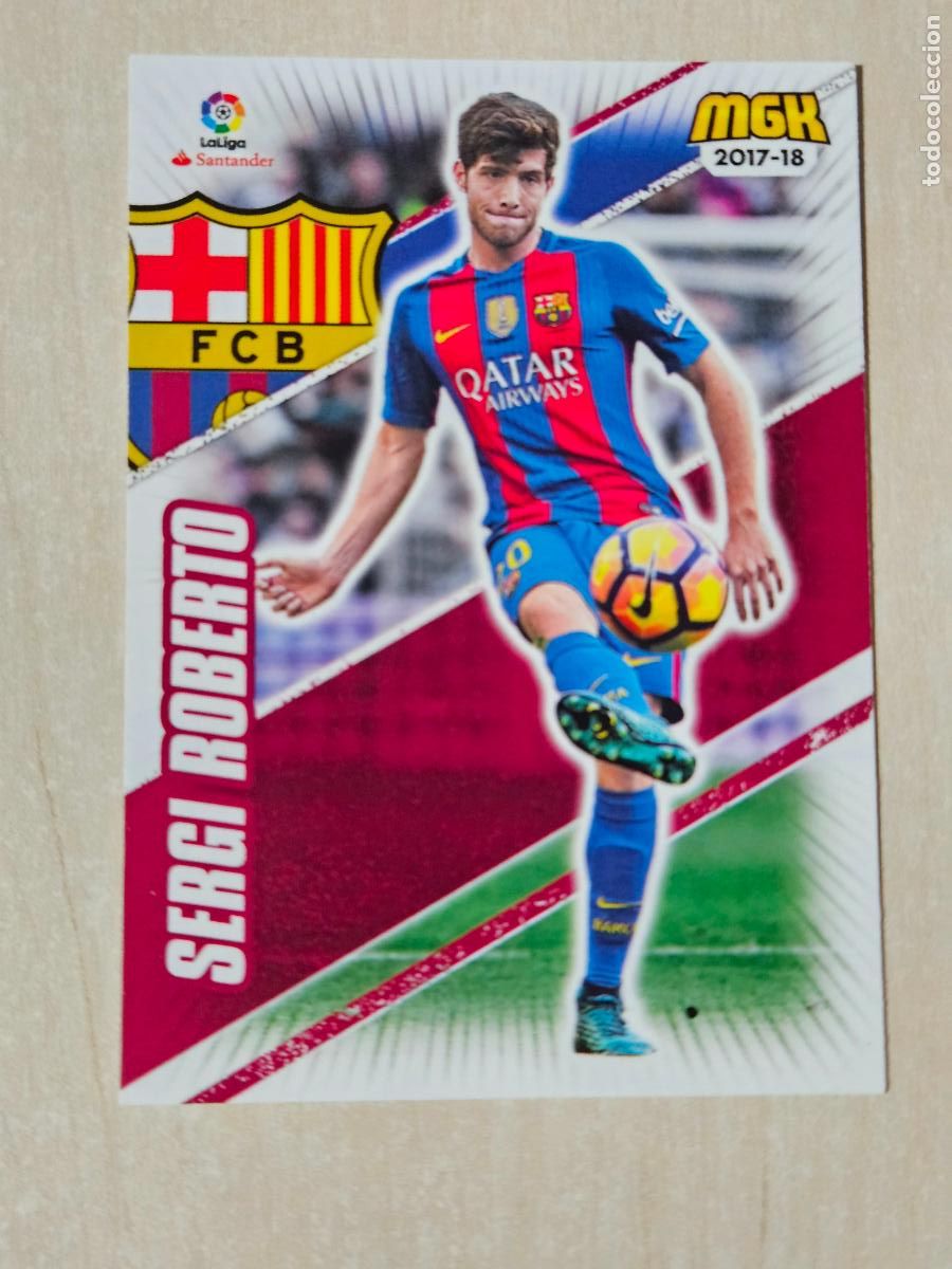 Figurine di Calcio: CROMO N&ordm; 85 SERGI ROBERTO - MEGACRACKS 2017 18 - BARCELONA