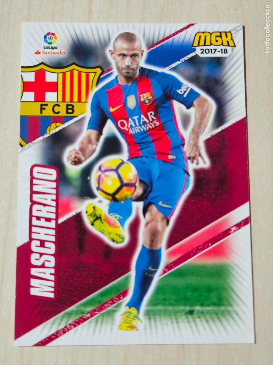 Figurine di Calcio: CROMO N&ordm; 87 MASCHERANO - MEGACRACKS 2017 18 - BARCELONA