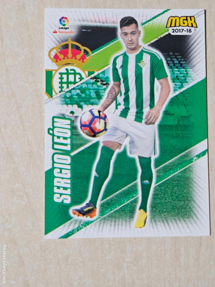 Cromos de f&uacute;tbol: CROMO N&ordm; 125 SERGIO LEON - MEGACRACKS 2017 18 - REAL BETIS