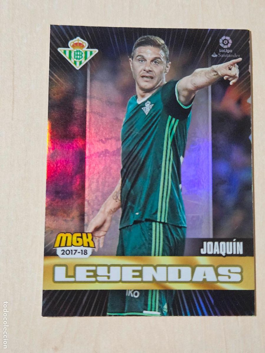 Cromos de f&uacute;tbol: CROMO N&ordm; 132 JOAQUIN - MEGACRACKS 2017 18 - REAL BETIS - LEYENDAS