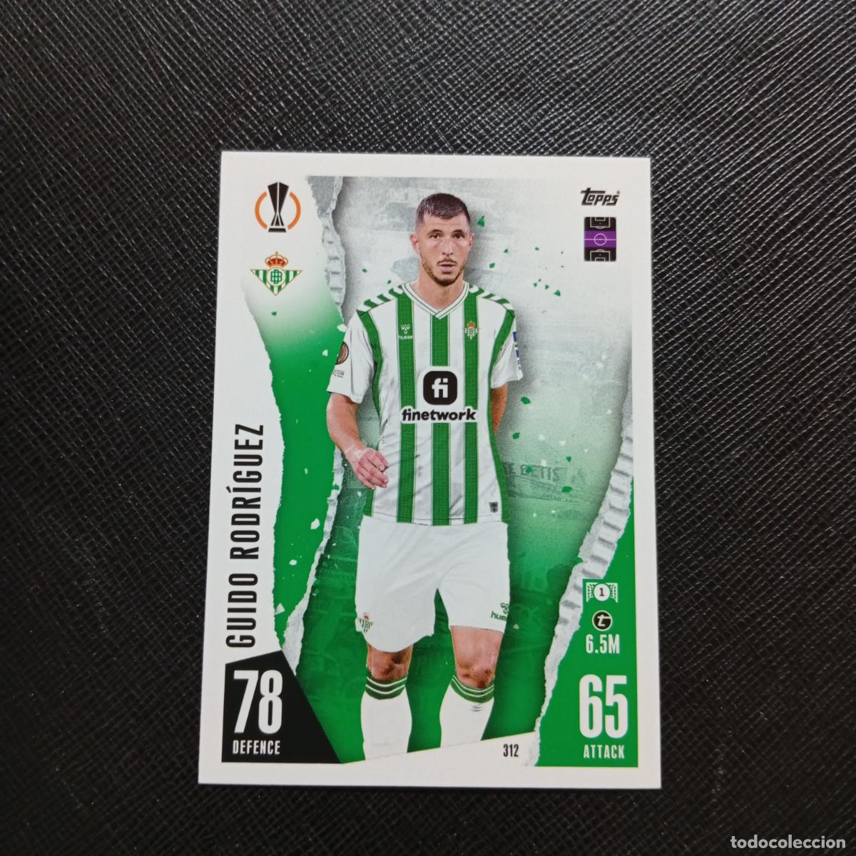 Cromos de f&uacute;tbol: 312 GUIDO RODRIGUEZ REAL BETIS TOPPS MATCH ATTAX 2023 2024 FUTBOL CROMO 23 24 - A217 PG35