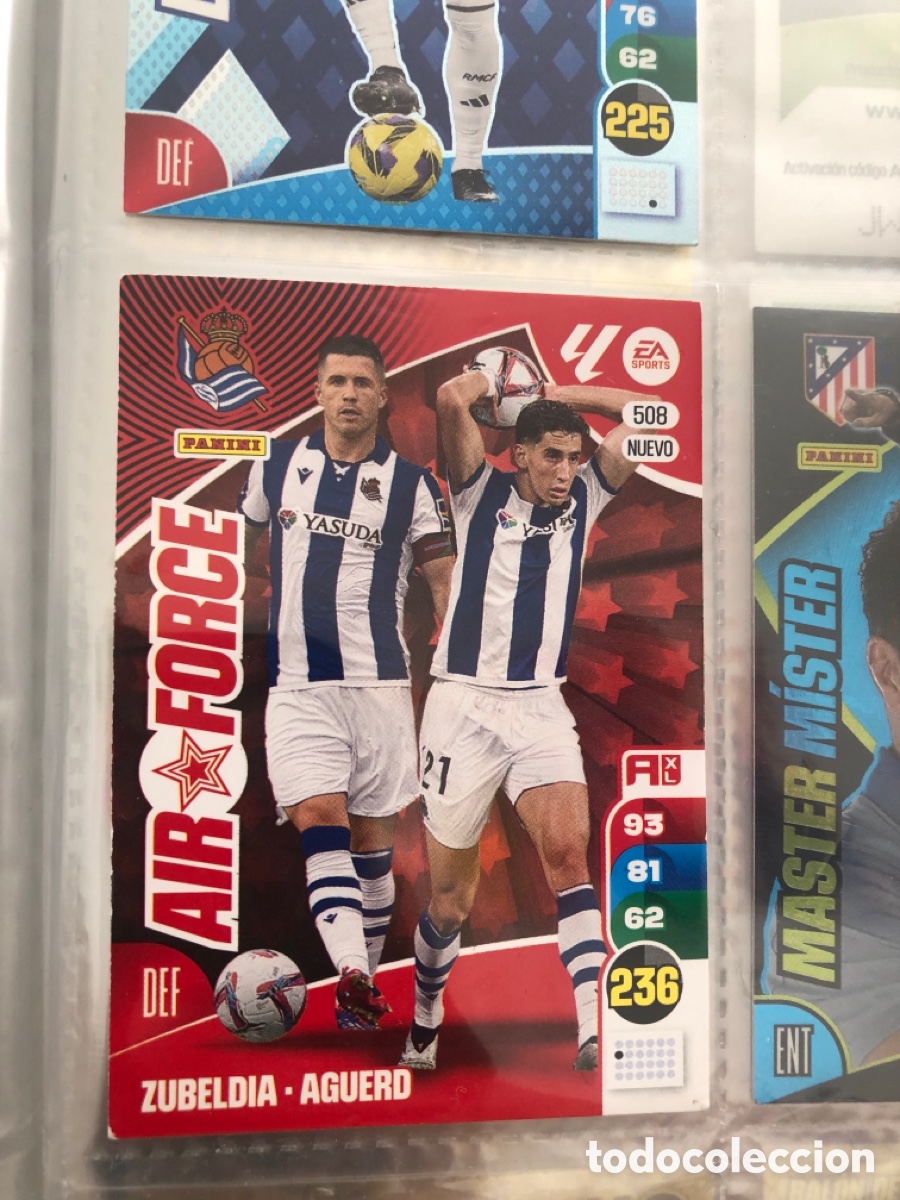 Cromos de f&uacute;tbol: ZUBELDIA AGUERD REAL SOCIEDAD 508 AIR FORCE NUEVO ADRENALYN XL LIGA 2024/2025 24 25 PANINI