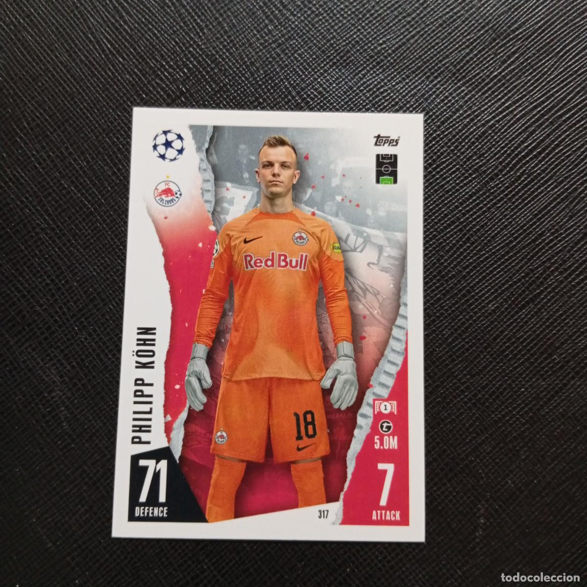 Football Stickers: 317 PHILIPP KHON SALZBURG TOPPS MATCH ATTAX 2023 2024 FUTBOL CROMO 23 24 - A217 PG36